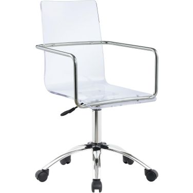 Amaturo Office Chair with Casters Clear and Chrome