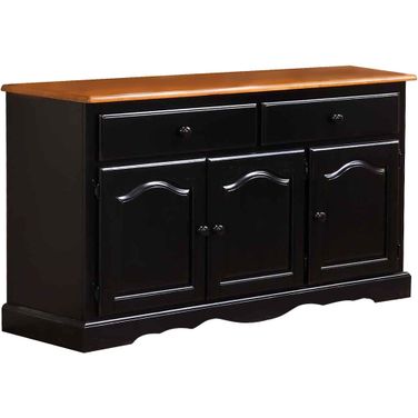 Black Cherry Selections Antique Black and Cherry Treasure Buffet