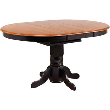 Black Cherry Selections Antique Black with Cherry Butterfly Top Pedestal Pub Table
