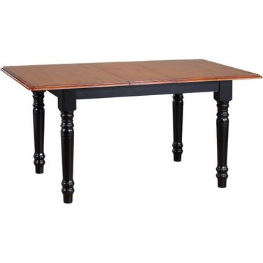 Black Cherry Selections Antique Black with Cherry Top Butterfly Dining Table