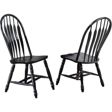 Black Cherry Selections Comfort Back Dining Chair Set of 2