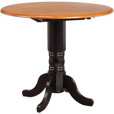 Black Cherry Selections Four Size Round Drop Leaf Pub Table