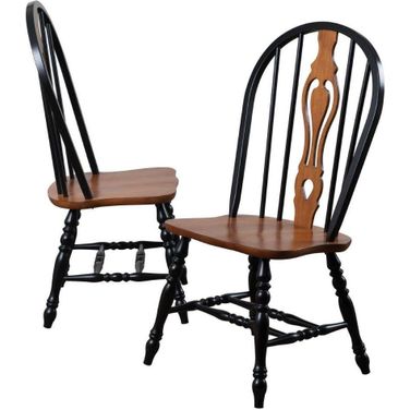 Black Cherry Selections Keyhole Dining Chair Set of 2