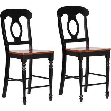 Black Cherry Selections Napoleon Barstool Set of 2