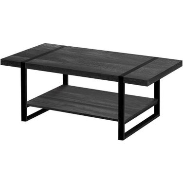 Black Coffee Table With Reclaimed Woodlook