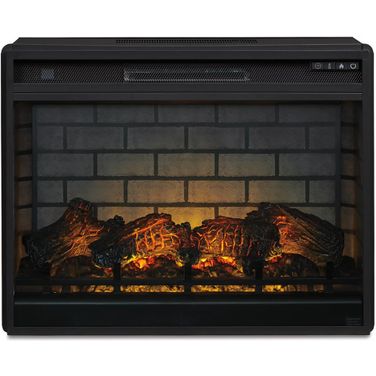 Black Electric Infrared Fireplace Insert