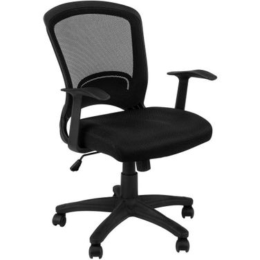 Black Mid Back Office Chair In Multiposition