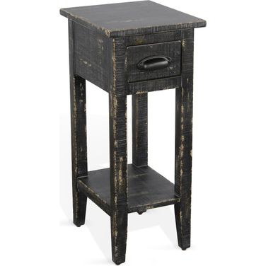 Black Sand Chair Side Table In Black