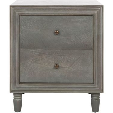 Blaise French Gray Accent Stand with 2 Storage Drawers