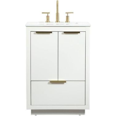Blake 24 Inch Single Bathroom Vanity In White