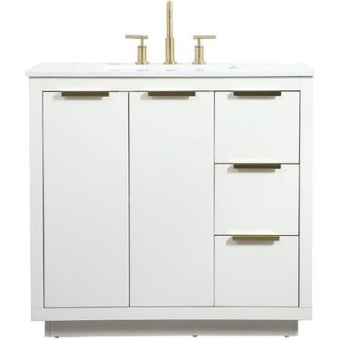 Blake 36 Inch Single Bathroom Vanity In White