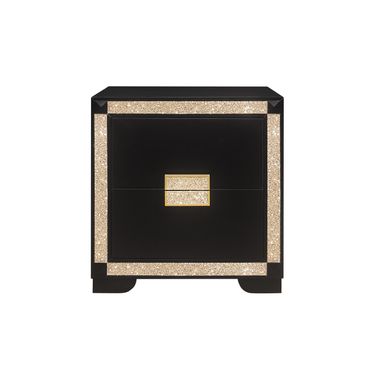 Blake Nightstand In Black And Gold