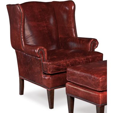 CC Blakeley Red Leather Club Chair