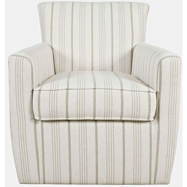 Blakely Harper Swivel Accent Chair In Beige