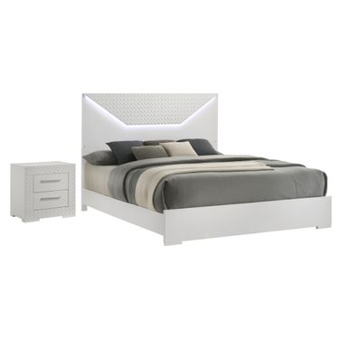 Blanca Panel Bedroom Set In White