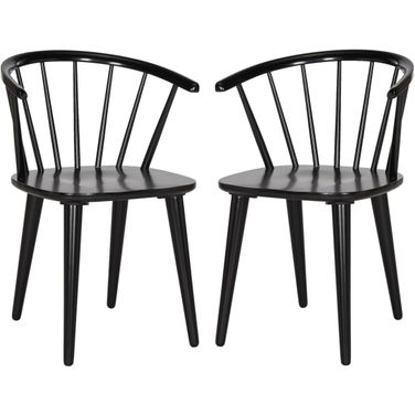 Blanchard Black Curved Spindle Side Chair Set of 2