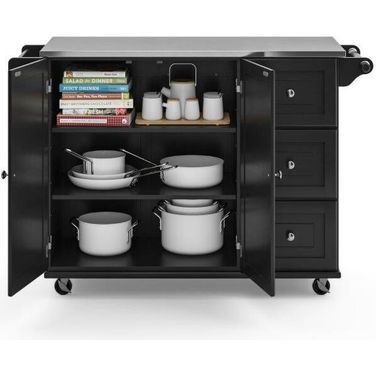 Blanche Black Kitchen Cart 4513-95
