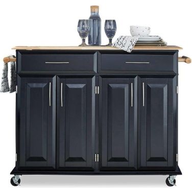 Blanche Black Kitchen Cart 4528-95