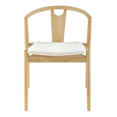 Blanche Side Chair Set of 2 In White and Natural