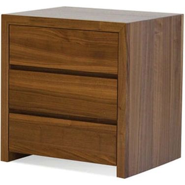 Blanche Walnut 3 Drawer Night Table