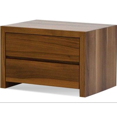Blanche Walnut Night Table With 2 Drawers