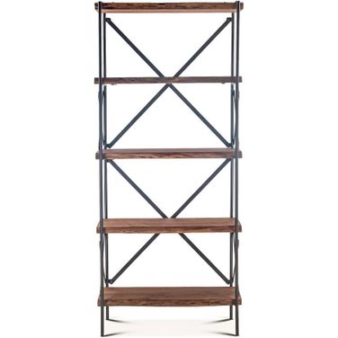 Blayne 78 Inch Tall Shelf with Acacia In Walnut