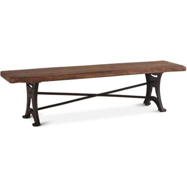 Blayne 90 Inch Live Edge Bench with Acacia In Walnut