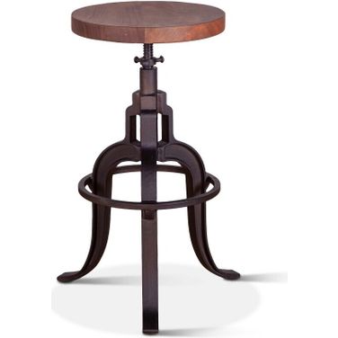 Blayne Adjustable Height Stool In Walnut
