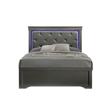Blaze King Panel Bed In Gray