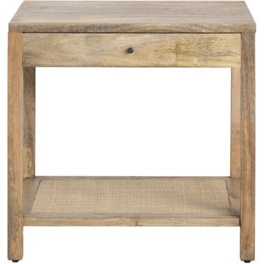 Bleached Solid Mango 1 Drawer Accent/End In Brown