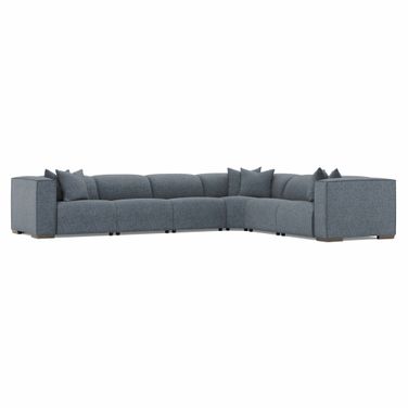 Bliss 6-Piece Fabric Power Motion Sectional In Blue