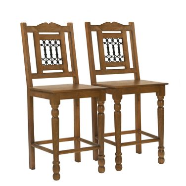 Bliss Counter Chair Set of 2 In Spice Tan