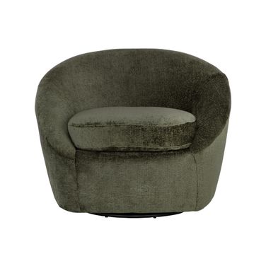 Bliss Swivel Lounge Chair In Bergen Olive