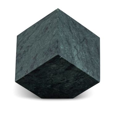 Block Marble Decorative Cube In Green