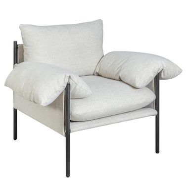 Bloom Accent Chair In Soft Oat and Black