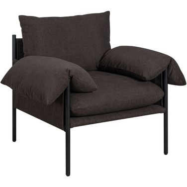 Bloom Fabric Accent Chair In Brown and Black