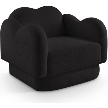 Bloom Teddy Fabric Chair In Black