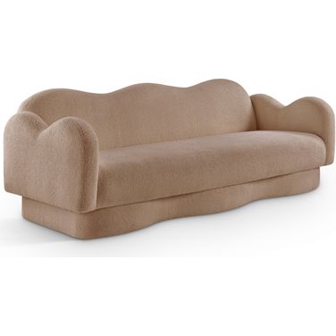 Bloom Teddy Fabric Sofa In Beige