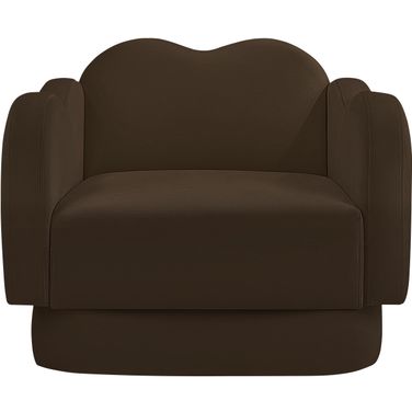 Bloom Velvet Chair In Brown Velvet