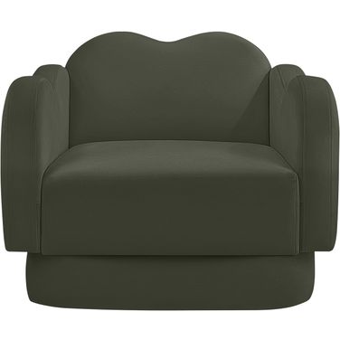 Bloom Velvet Chair In Green Velvet