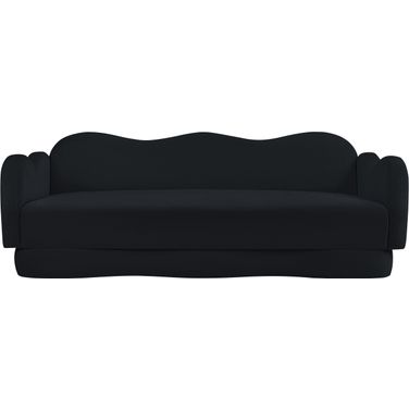 Bloom Velvet Sofa In Black Velvet