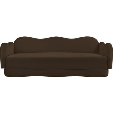 Bloom Velvet Sofa In Brown Velvet