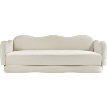 Bloom Velvet Sofa In Cream Velvet