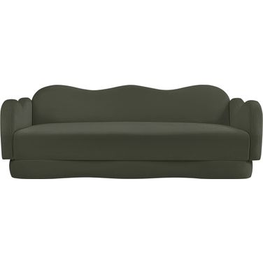 Bloom Velvet Sofa In Green Velvet