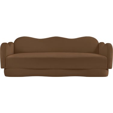 Bloom Velvet Sofa In Saddle