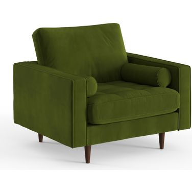 Bloomfield Performance Velvet Arm Chair In Forest