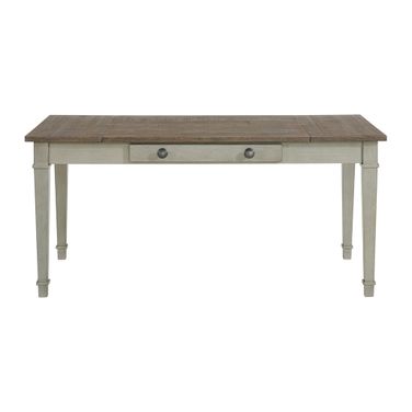 Bloomfield Rectangular Dining Table In Medium Brown and Washed Stone