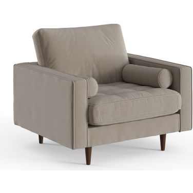 Bloomfield Upholstered Fabric Arm Chair In Grey