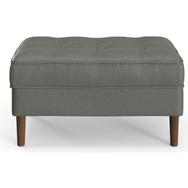 Bloomfield Vegan Leather Rectangular Ottoman In Slate