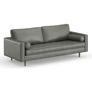 Bloomfield Vegan Leather Sofa In Slate